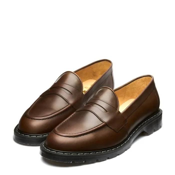 Women Solovair Loafers Gaucho Crazy Horse Penny Loafer
