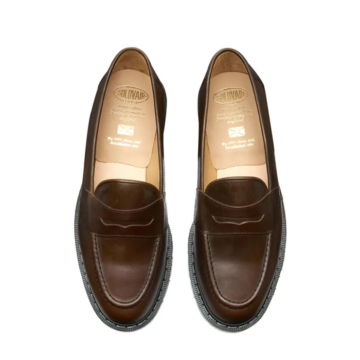 Women Solovair Loafers Gaucho Crazy Horse Penny Loafer