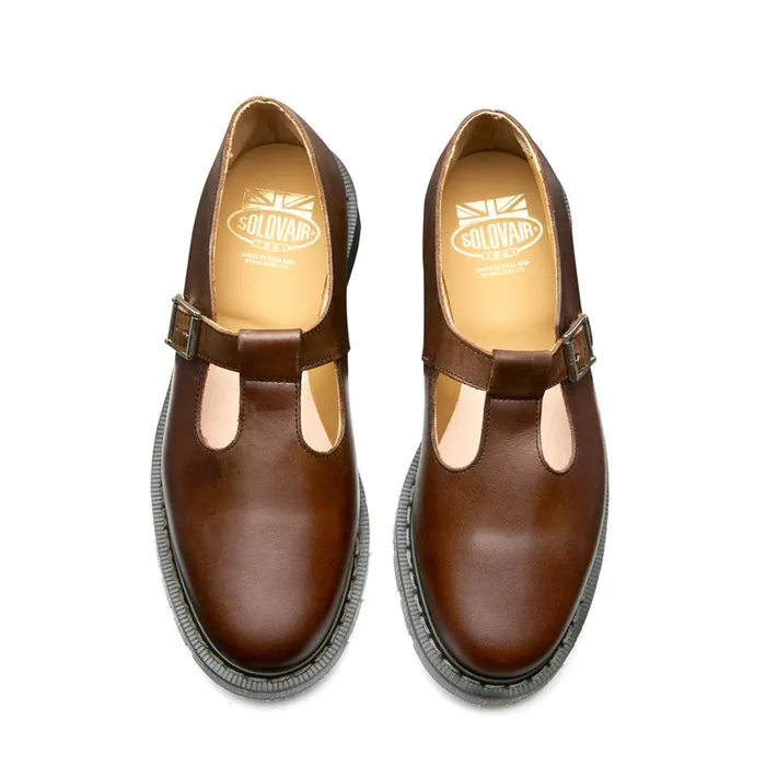 Women Solovair Mary Jane Shoes Gaucho Crazy Horse Mary Jane Shoe