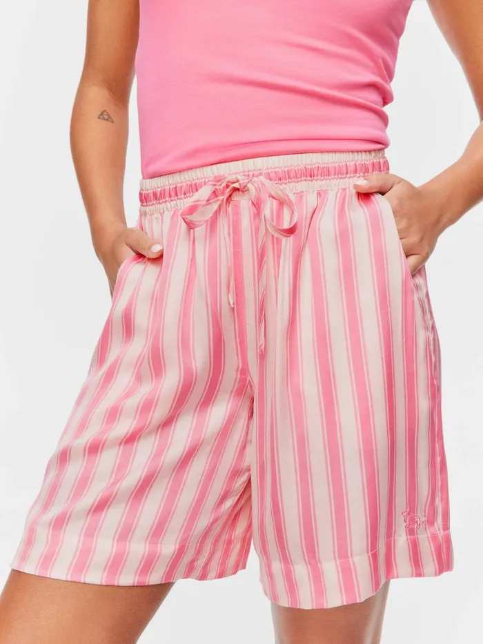 Women Stripe Satin Long Short Multi Peter Alexander Satin