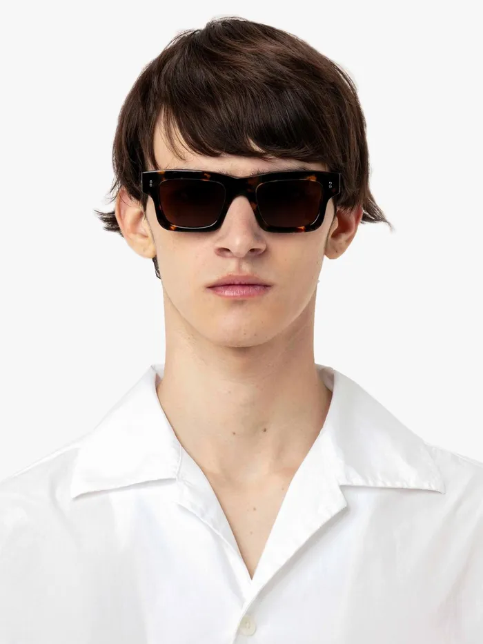 Women SUNGLASSES JW Anderson WAYFARER SUNGLASSES Dark Brown