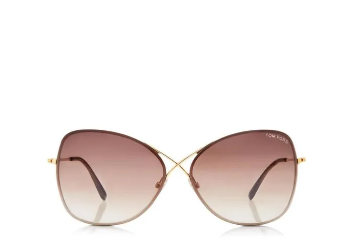 Women SUNGLASSES Tom Ford Colette Butterfly Sunglasses Rose Gold