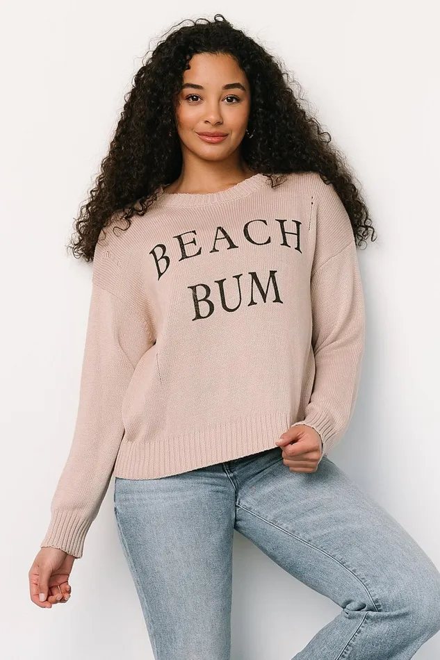 Women Sweaters Baltic Born Beach Bum Knit Sweater Top Sand Women Sweaters Baltic Born Beach Bum Knit Sweater Top Sand