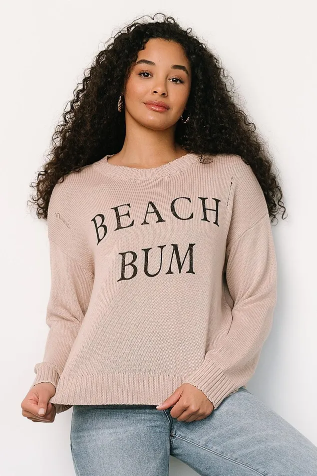 Women Sweaters Baltic Born Beach Bum Knit Sweater Top Sand Women Sweaters Baltic Born Beach Bum Knit Sweater Top Sand