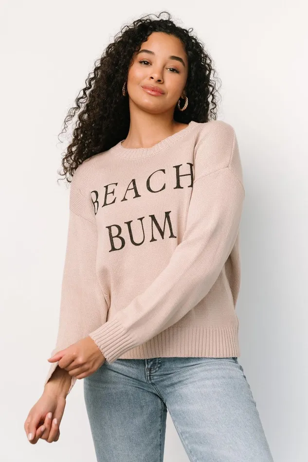 Women Sweaters Baltic Born Beach Bum Knit Sweater Top Sand Women Sweaters Baltic Born Beach Bum Knit Sweater Top Sand