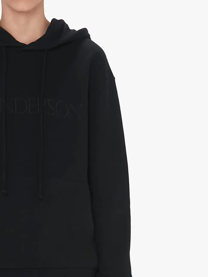 Women Sweatshirt and Hoodies JW Anderson HOODIE WITH LOGO EMBROIDERY Black Women Sweatshirt and Hoodies JW Anderson HOODIE WITH LOGO EMBROIDERY Black