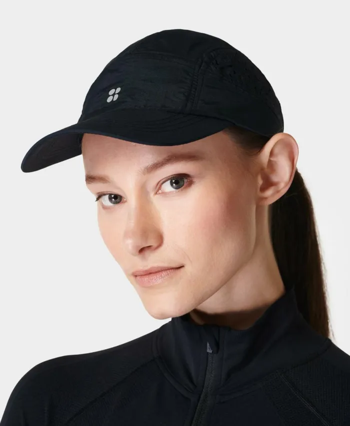 Women Swiftie Run Cap Black Sweaty Betty Hats Scarves Gloves