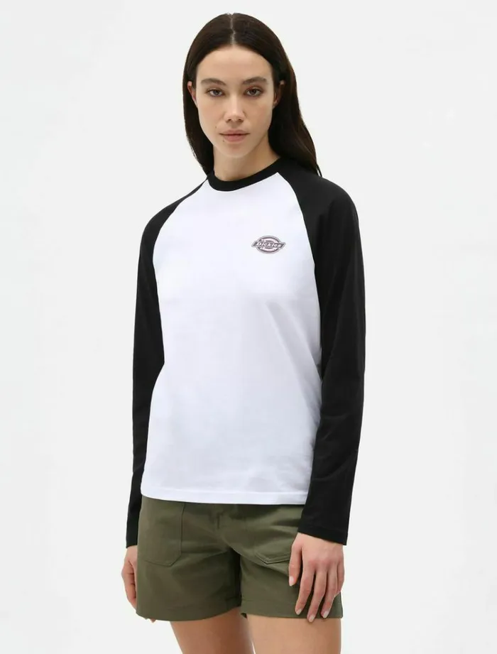 Women TShirts and Tops Dickies Chevak Baseball TShirt Black