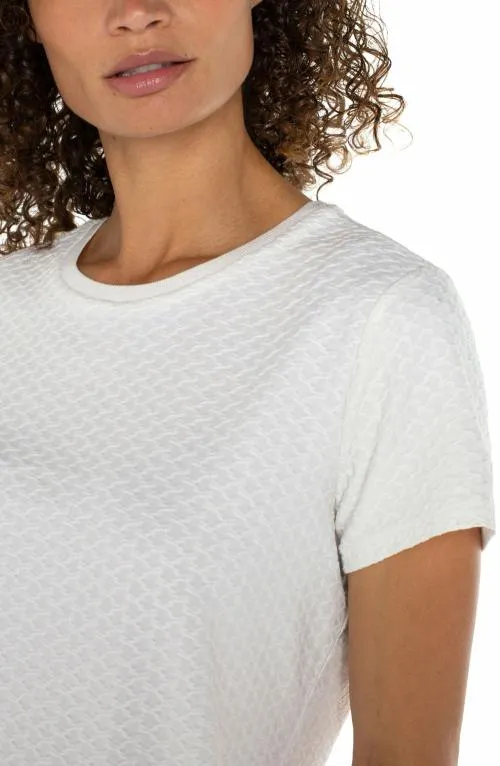 Women Tees Liverpool Los Angeles Short Sleeve Crew Neck Tee With Rib Trim White