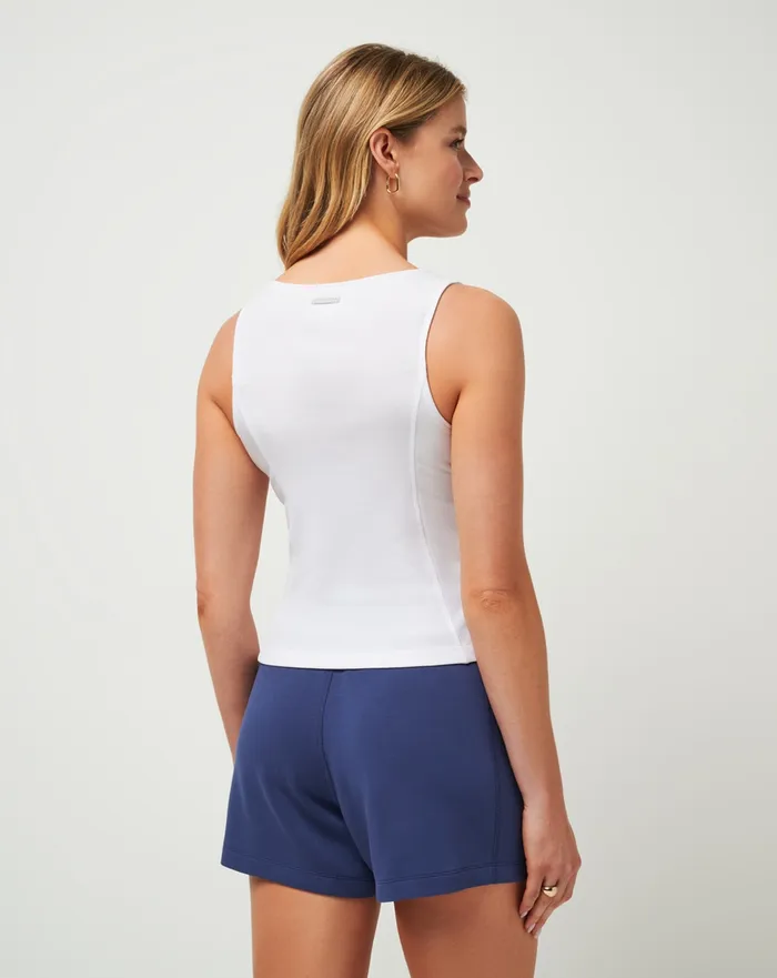 Women Tees TravisMathew CLOUD RIB HADLEY TANK White