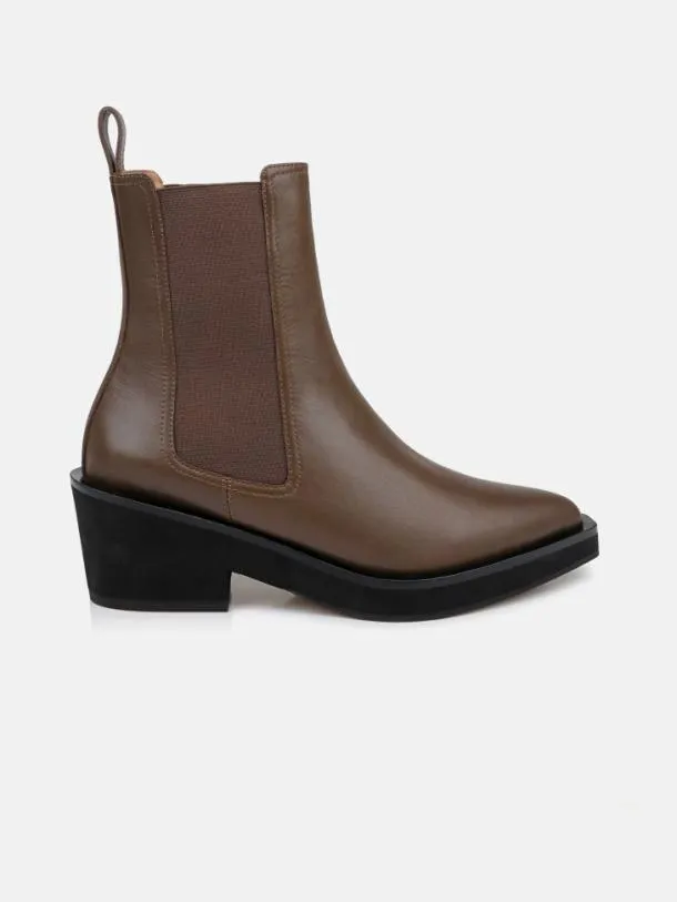 Women TEGAN Brown Clergerie Ankle Boots