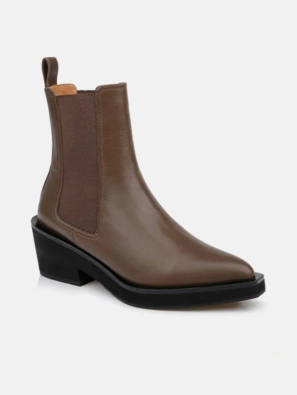 Women TEGAN Brown Clergerie Ankle Boots