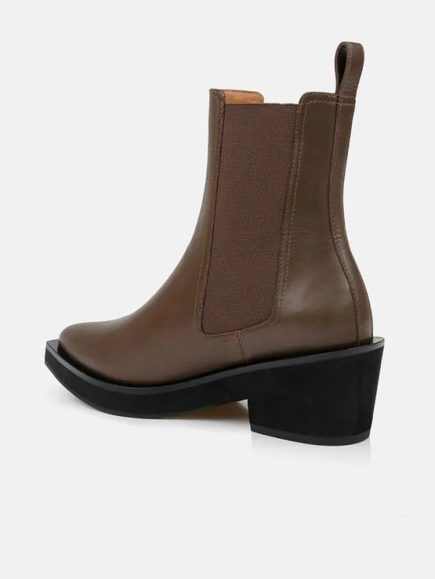 Women TEGAN Brown Clergerie Ankle Boots