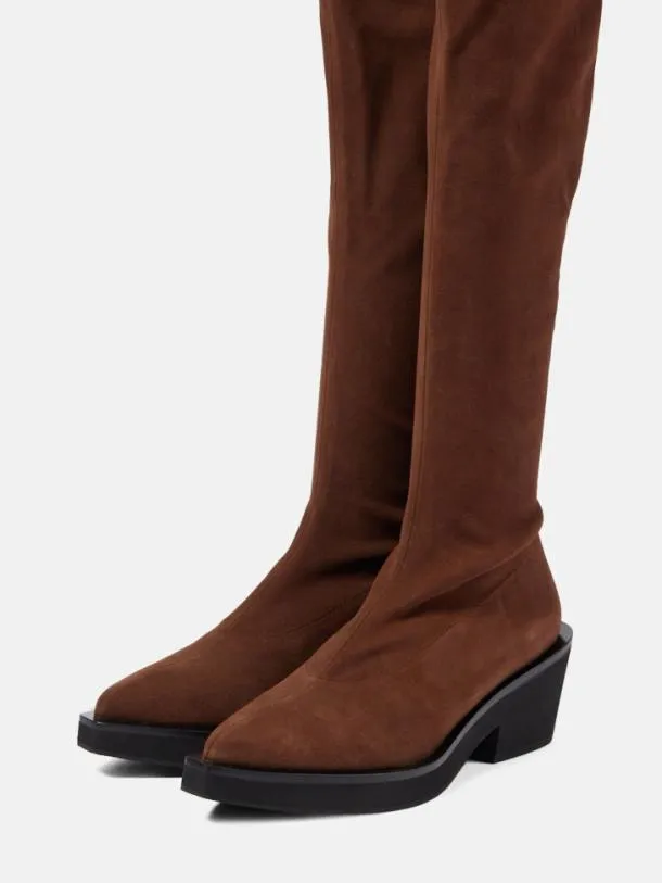 Women TENNY Suede Stretch Brown Clergerie Boots and High Boots
