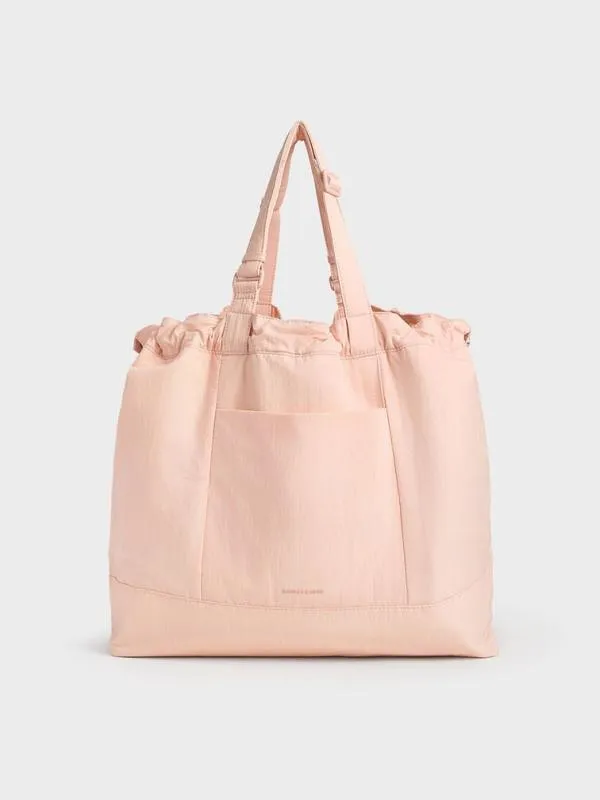 Women Terra Nylon Reversible Tote Bag 8211 Light Pink CHARLES and KEITH Slouchy Bags Women Terra Nylon Reversible Tote Bag 8211 Light Pink CHARLES and KEITH Slouchy Bags