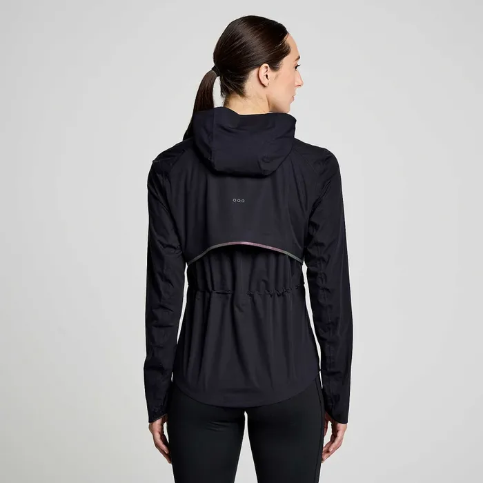 Women Tops Saucony Hurricane Waterproof Jacket Black