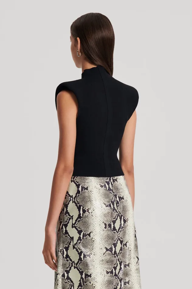 Women Tops Scanlan Theodore CREPE KNIT MILANO SLVLSS TOP BLACK Women Tops Scanlan Theodore CREPE KNIT MILANO SLVLSS TOP BLACK