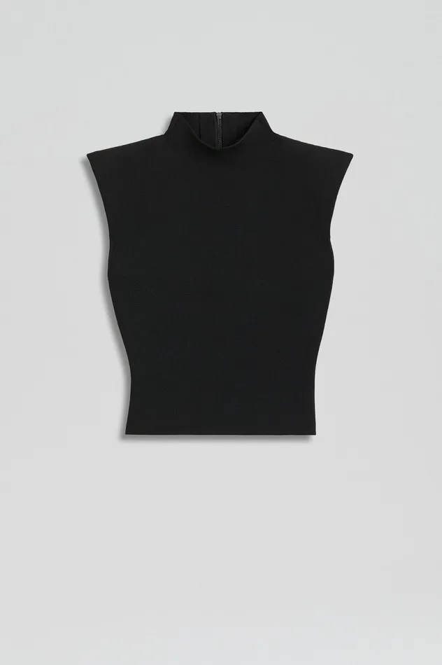 Women Tops Scanlan Theodore CREPE KNIT MILANO SLVLSS TOP BLACK Women Tops Scanlan Theodore CREPE KNIT MILANO SLVLSS TOP BLACK