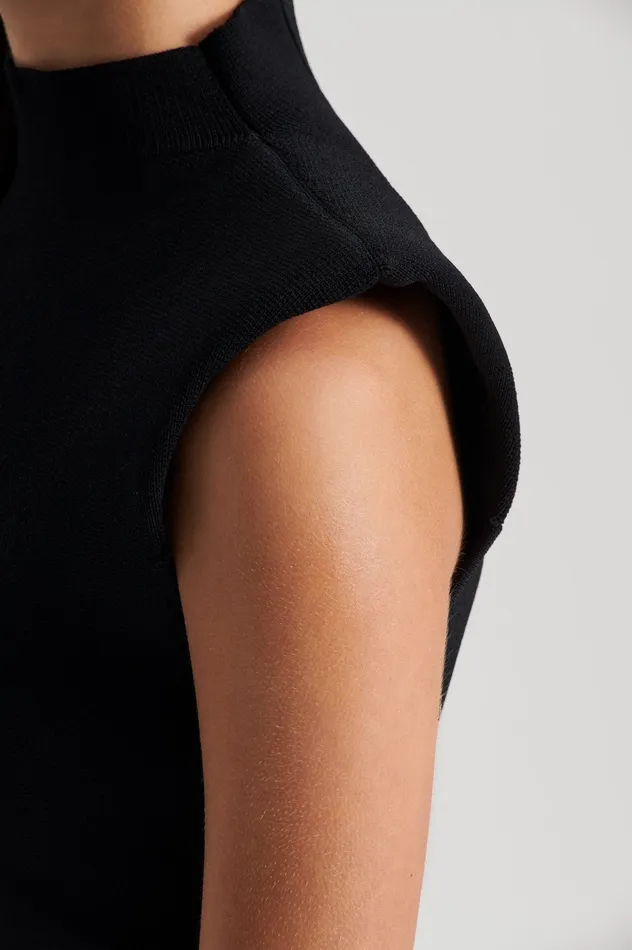 Women Tops Scanlan Theodore CREPE KNIT MILANO SLVLSS TOP BLACK Women Tops Scanlan Theodore CREPE KNIT MILANO SLVLSS TOP BLACK