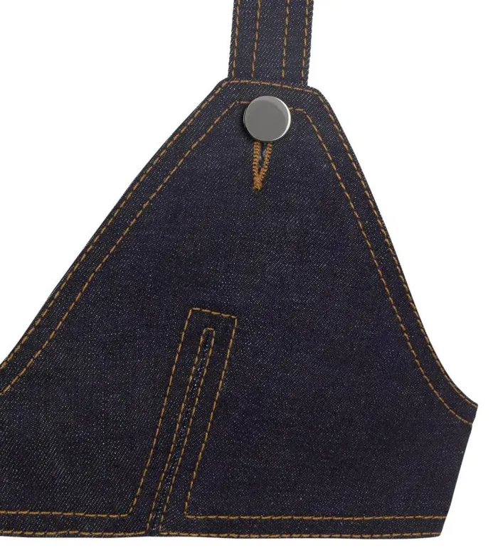Women Tops Tom Ford Lightweight Denim Bra With Metal Buttons Dark Indigo Women Tops Tom Ford Lightweight Denim Bra With Metal Buttons Dark Indigo