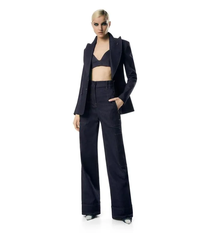 Women Tops Tom Ford Lightweight Denim Bra With Metal Buttons Dark Indigo Women Tops Tom Ford Lightweight Denim Bra With Metal Buttons Dark Indigo