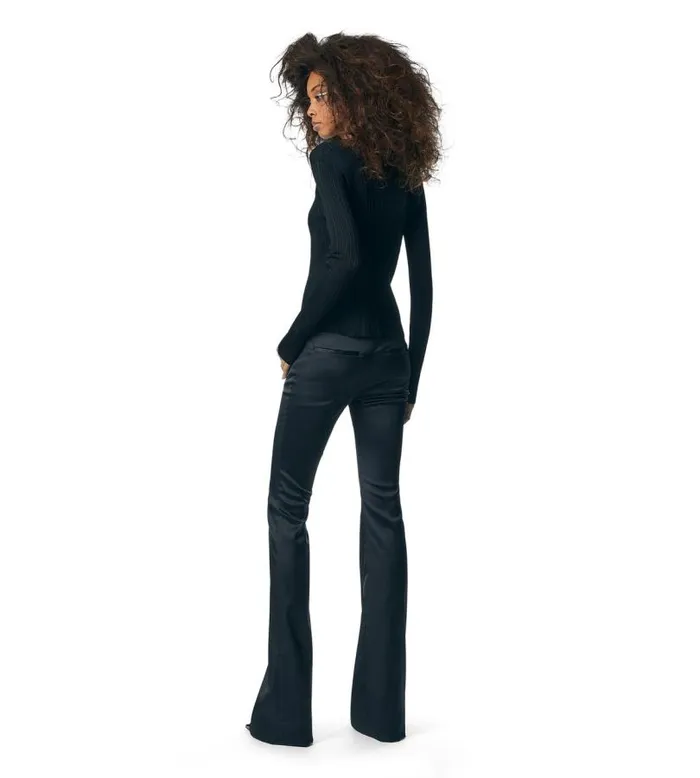 Women Tops Tom Ford Shiny Viscose Crewneck Top Black