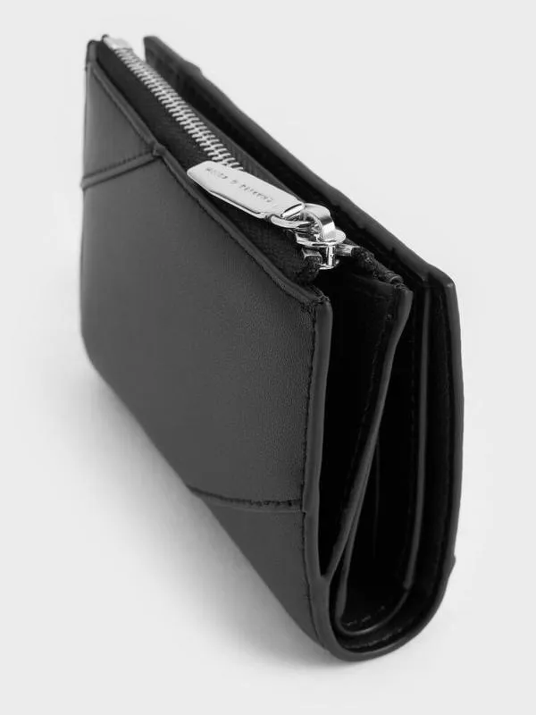 Women Trin StitchTrim Wallet 8211 Noir CHARLES and KEITH Small Wallets