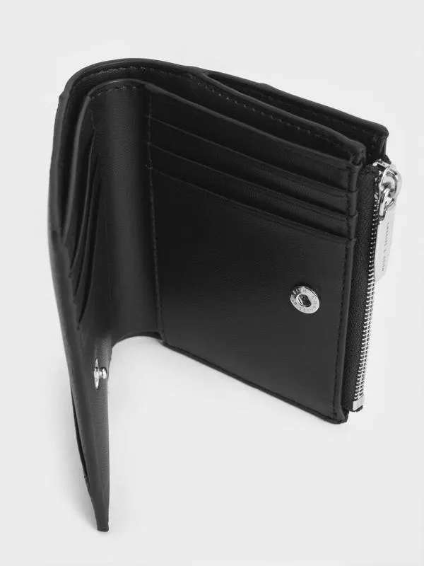 Women Trin StitchTrim Wallet 8211 Noir CHARLES and KEITH Small Wallets