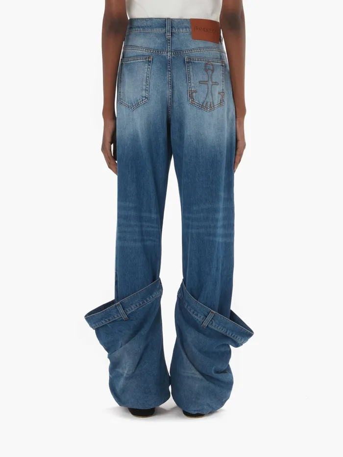 Women Trousers and Shorts JW Anderson BUCKET DENIM JEANS Light Blue Women Trousers and Shorts JW Anderson BUCKET DENIM JEANS Light Blue