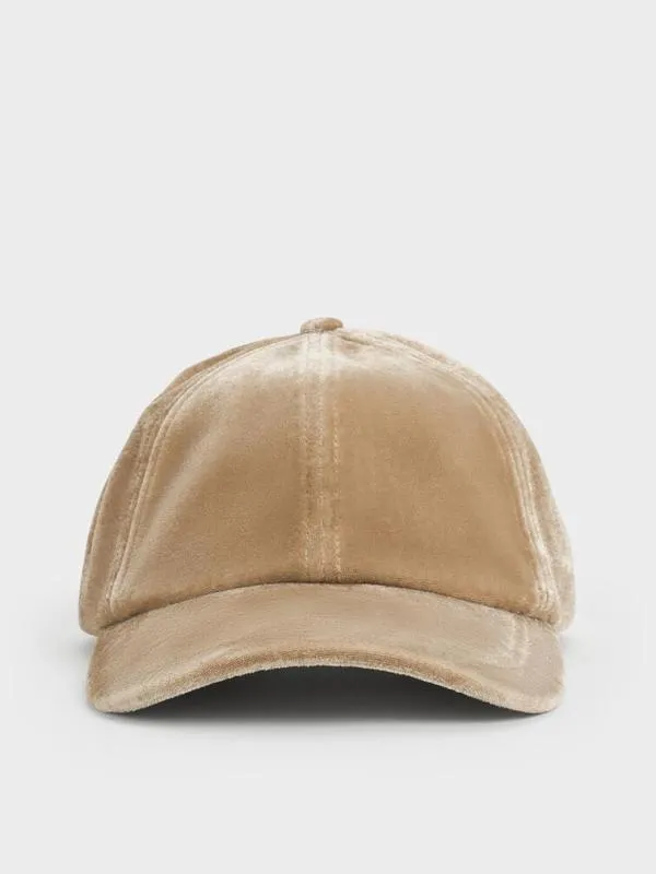 Women Velvet Cap 8211 Beige CHARLES and KEITH Hair Accessories
