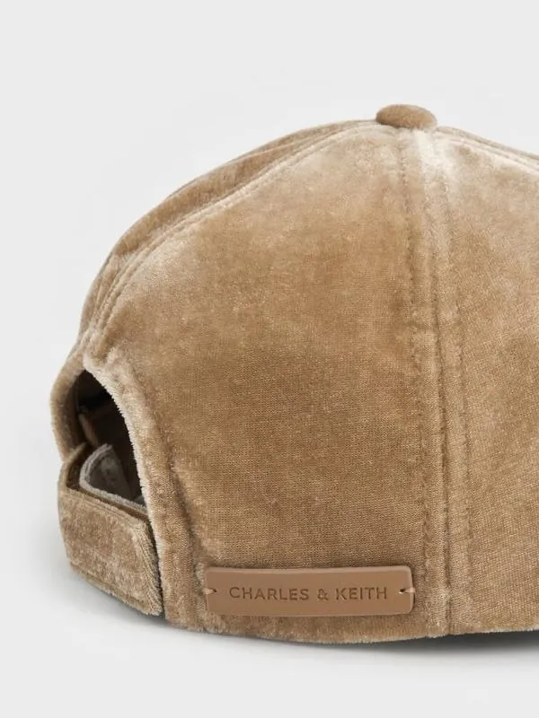 Women Velvet Cap 8211 Beige CHARLES and KEITH Hair Accessories