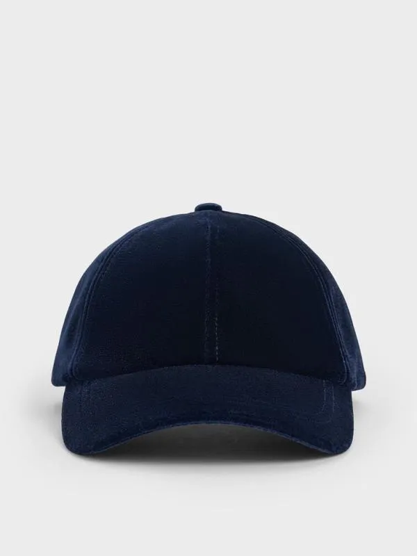 Women Velvet Cap 8211 Dark Blue CHARLES and KEITH Hair Accessories
