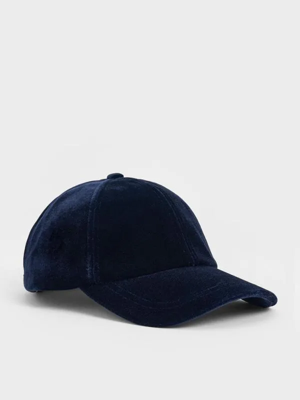 Women Velvet Cap 8211 Dark Blue CHARLES and KEITH Hair Accessories