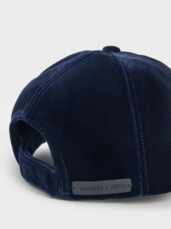 Women Velvet Cap 8211 Dark Blue CHARLES and KEITH Hair Accessories