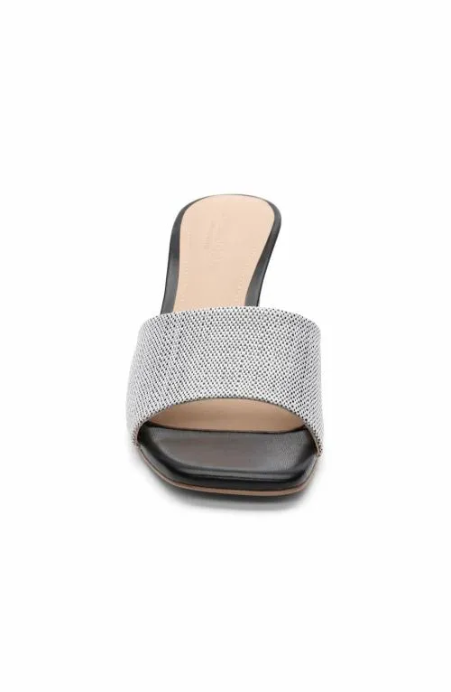 Women Wedges and Espadrilles Liverpool Los Angeles Flowers Wedge Mule White Black