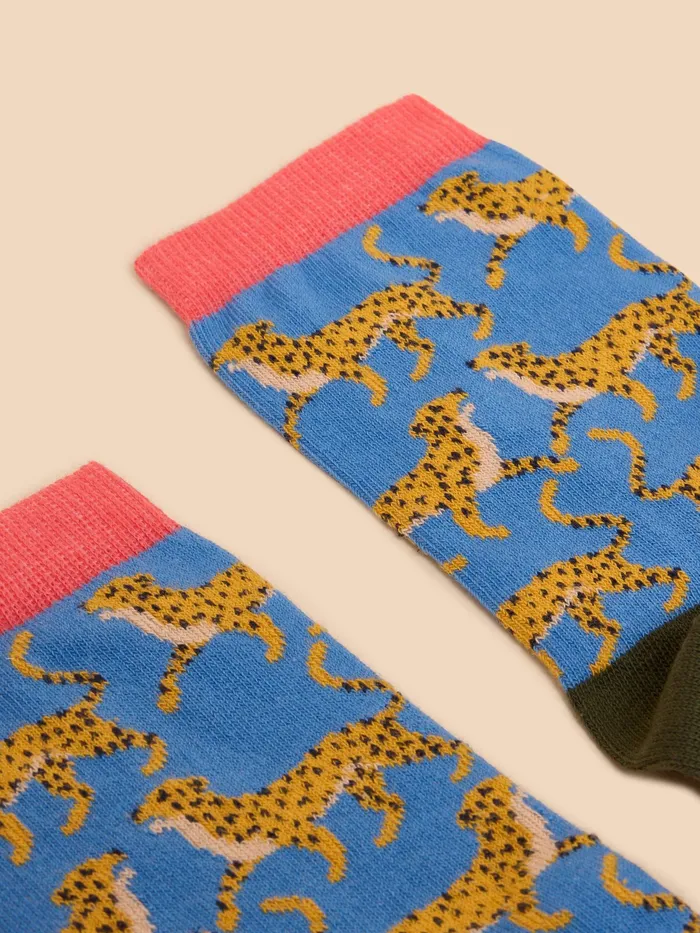 Women White Stuff Accessories Cheetah Ankle Sock Women White Stuff Accessories Cheetah Ankle Sock