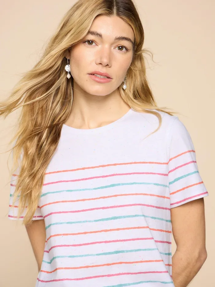 Women White Stuff Clothing ABBIE STRIPE TEE Women White Stuff Clothing ABBIE STRIPE TEE