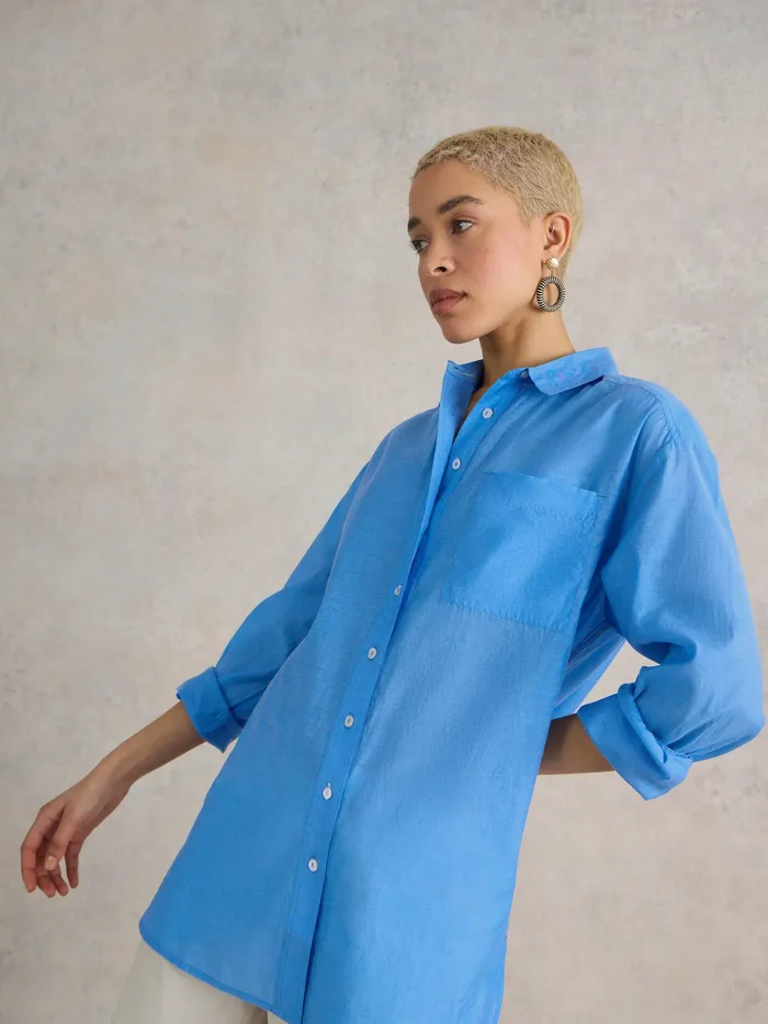 Women White Stuff Clothing Delilah Cotton Silk Shirt