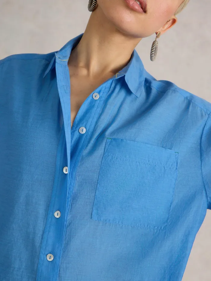 Women White Stuff Clothing Delilah Cotton Silk Shirt