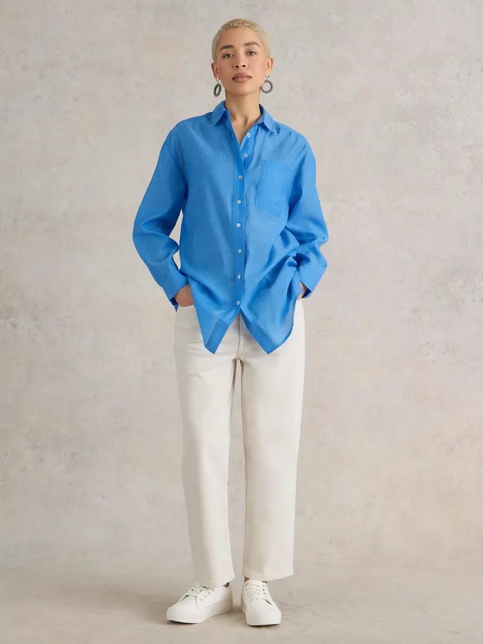Women White Stuff Clothing Delilah Cotton Silk Shirt
