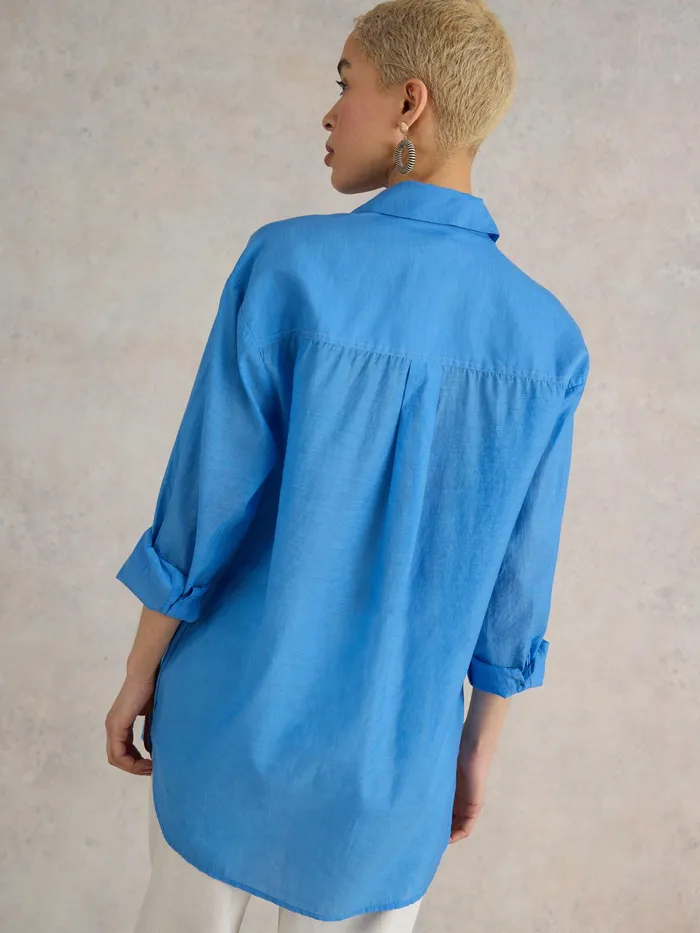 Women White Stuff Clothing Delilah Cotton Silk Shirt