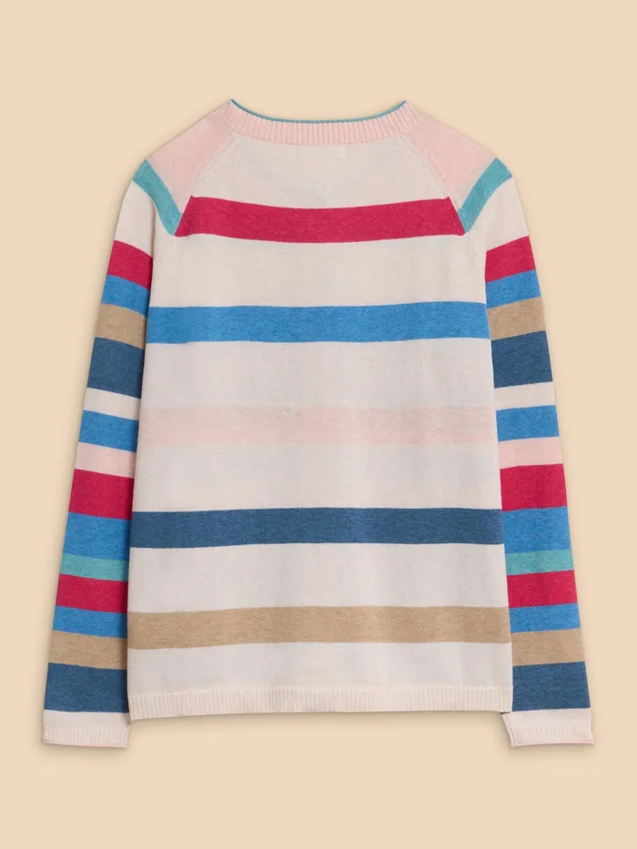 Women White Stuff Clothing LULU STRIPED CARDI Women White Stuff Clothing LULU STRIPED CARDI
