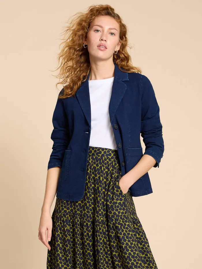 Women White Stuff Clothing Olivia Cotton Jersey Blazer