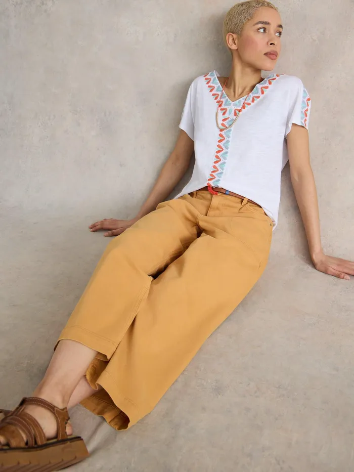 Women White Stuff Clothing Tia Wide Leg Crop Jean