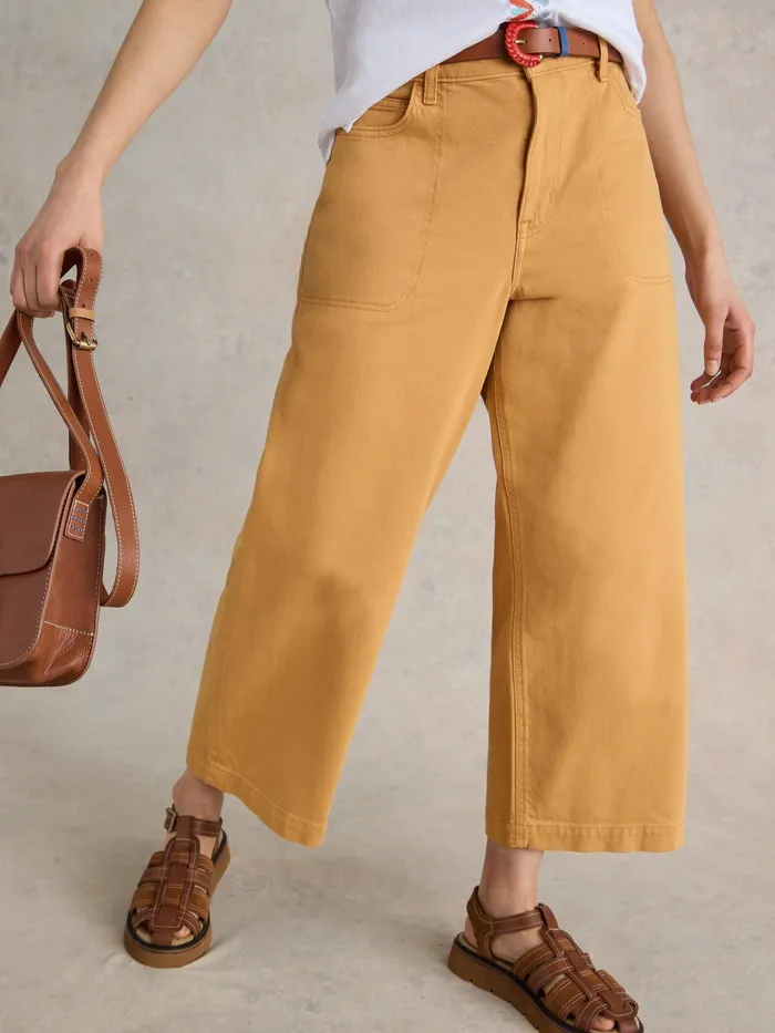 Women White Stuff Clothing Tia Wide Leg Crop Jean