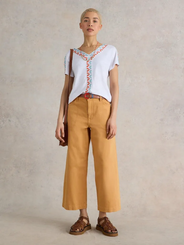 Women White Stuff Clothing Tia Wide Leg Crop Jean