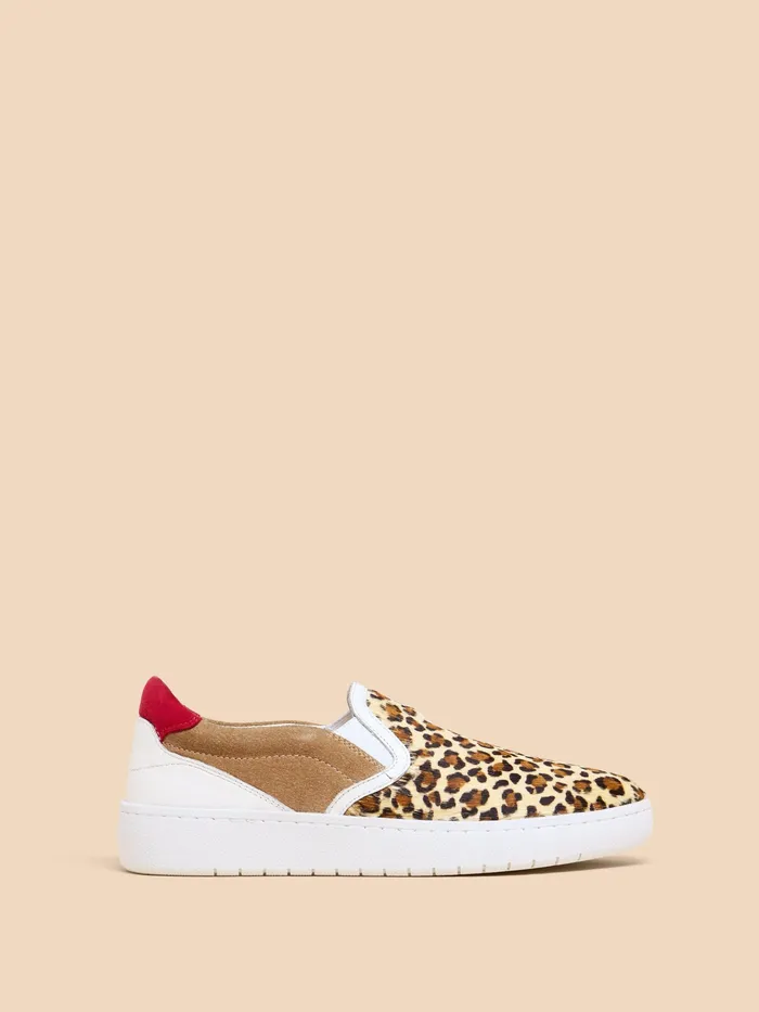 Women White Stuff Footwear Primrose Leather Print Slip On