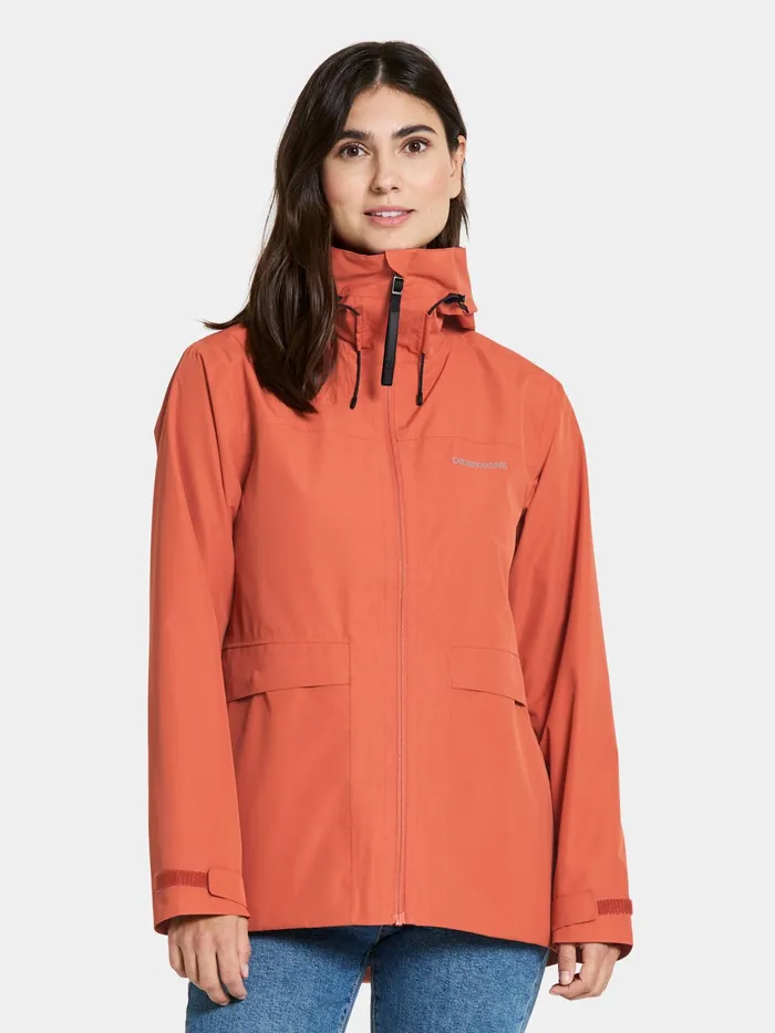 Women Wide Jacket Brique Red Didriksons Spring Jackets