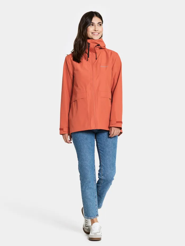 Women Wide Jacket Brique Red Didriksons Spring Jackets