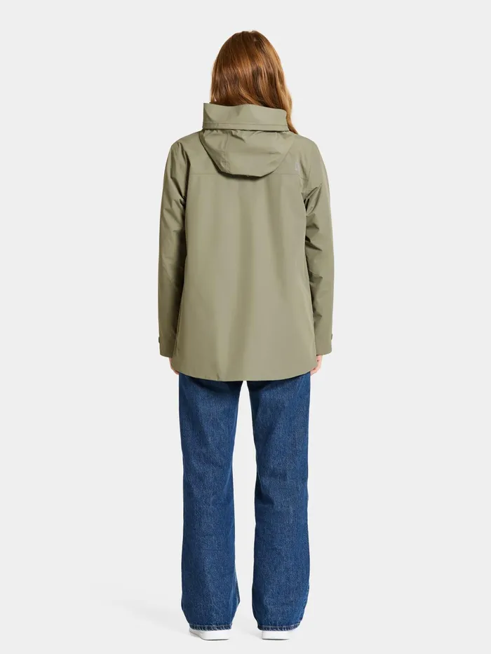 Women Wide Jacket Mistel Green Didriksons Spring Jackets